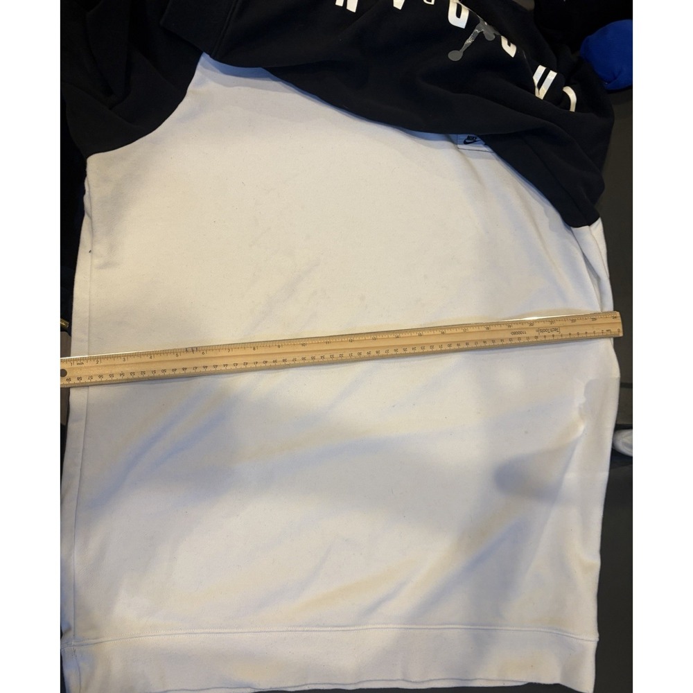 Nike Air Jordan 23 Engineered Men XL White Black Raglan Crewneck Sweatshirt - Picture 9 of 11